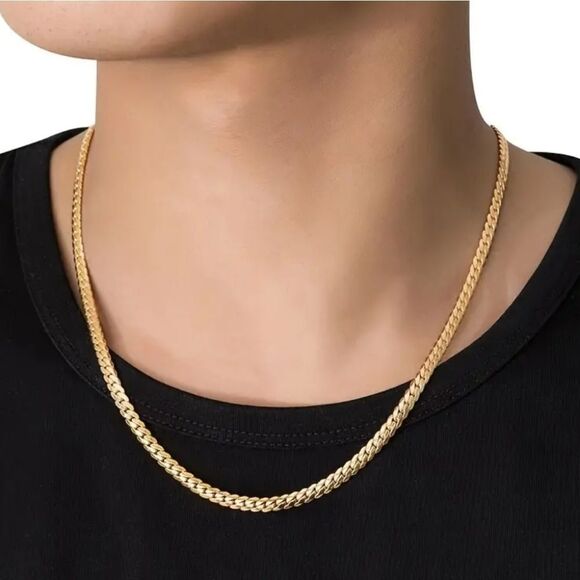 Classic 18k gold unisex chain - Picture 4 of 5